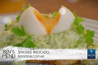 Smashed Avocado with Cold Smoked Salmon and soft boiled egg recipe - Ben’s Menu