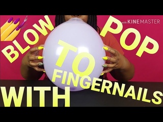ASMR | BLOW TO POP | WITH FINGERNAILS