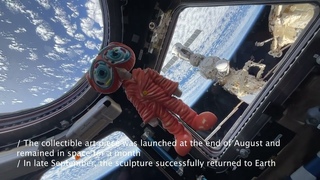 Taras Yooms collectible sculpture Aspr1m is on the ISS