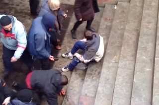 Pro Russian Separatists Brutally Beat The Ukrainian Citizens In Kharkiv Eastern Ukraine