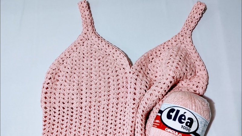 Blusa regata de crochê P, M, G e GG croped a crochet passo a passo tamanho