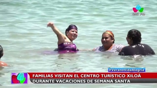 Familias visitan el centro turstico Xilo durante vacaciones de Semana Santa