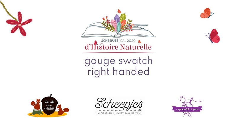 d Histoire Naturelle Part 0 : Gauge swatch RIGHT handed UK Terminology Scheepjes CAL