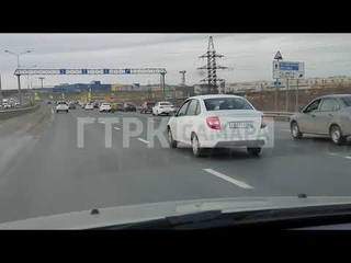 Вечерняя пробка в «Кошелев» и ТЦ «Мега»