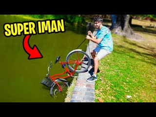 ENCONTRE UNA BICICLETA TIRANDO UN IMAN AL LAGO