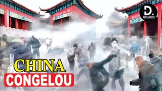 A China  colocada de joelhos por uma forte nevasca e tempestade de neve