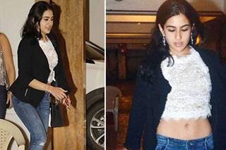 Sara Ali Khan’s hot look at step mom Kareena’s 36th Birthday bash