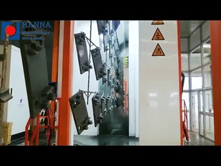 Automatic Electrostatic Plastic PP Powder Coating Paint Spraying Booth System Machine Fast Color
