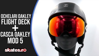 Ochelari Oakley Flight Deck Matte Black Prizm Torch Iridium + Casca Oakley Mod 5 Matte Black