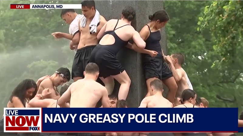 WATCH: Navy Herndon Monument Climb tradition continues, Live NOW from