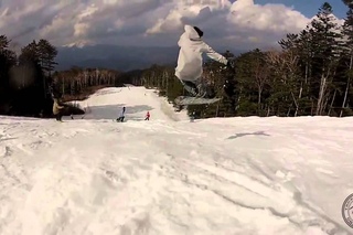 Buttering snowboard. Flat snowboard