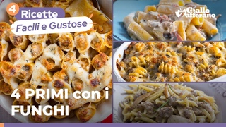 4 PRIMI PIATTI con i FUNGHI! RICETTE ORIGINALI e SUPER GUSTOSE da provare subito! 🍄🍁💛