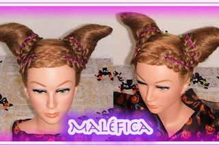 PEINADO INSPIRADO EN MALEFICA / DIABLITA  | PEINADOS PARA  DISFRACES DE  HALLOWEEN  | VIRIYUEMOON