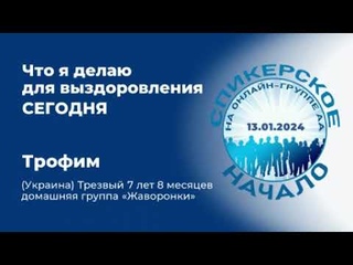 Трофим (Украина) Спикерское на онлайн-группе АА Начало