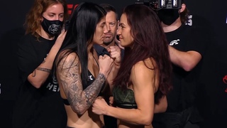 Ketlen Vieira vs. Miesha Tate - Weigh-in Face-Off - (UFC Fight Night: Vieira vs. Tate)