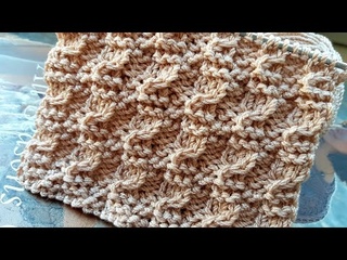 Неужели, это так просто?!😂 Эффектный, теневой узор спицами 🍒 knitting pattern.