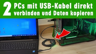 PCs mit USB Kabel verbinden - alten PC auf neuen bertragen - Daten einfach kopieren Windows 10 11