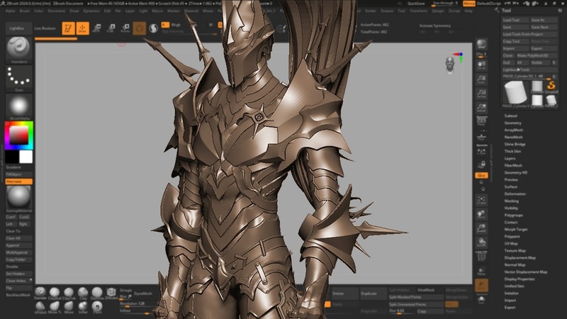 Solo Leveling: Igris character sculpting in zbrush PART 10 arm armor