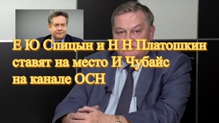 Е Ю Спицын и Н Н Платошкин ставят на место И Чубайс на канале ОСН