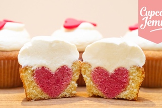 How to Bake a Heart Inside a Cupcake | Cupcake Jemma