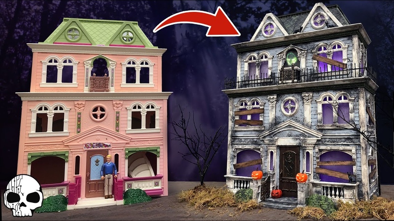 Haunted Dollhouse Makeover DIY Halloween