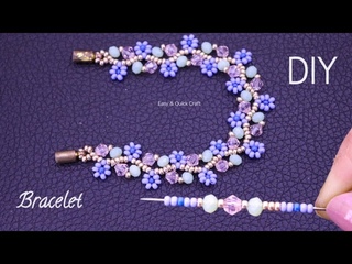 Beaded Bracelet - Floral Elegance Unveiled: Easy Bracelet Making Tutorial For Beginners