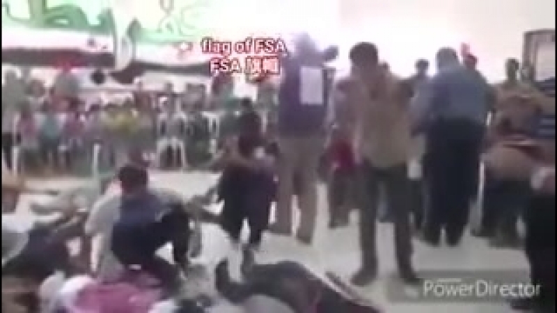 Filming of fake chemical attack in Syrian
