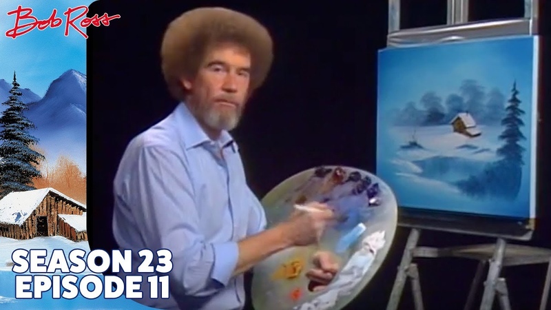 Bob Ross Frozen Beauty in Vignette ( Season 23 Episode