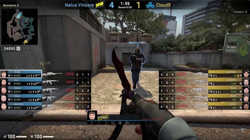 CS: GO POV Demo Na Vi S1mple (25, 11) vs Cloud9 (de