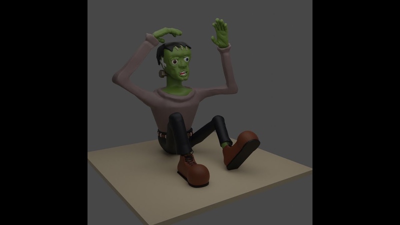 Sculpt January 2020 day 3 NERVOUS ( Frankensteins nervous