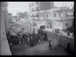 British troops on watch in Ismailia, Egypt (1951)