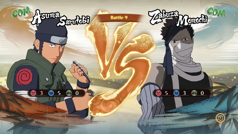 Naruto Shippuden: Ultimate Ninja Storm 4, Asuma Sarutobi VS Zabuza