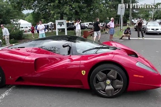 Ferrari P4/5 driving away