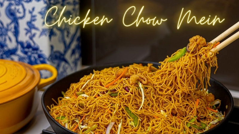 How to make the best Chicken Chow Mein of your life , ASMR