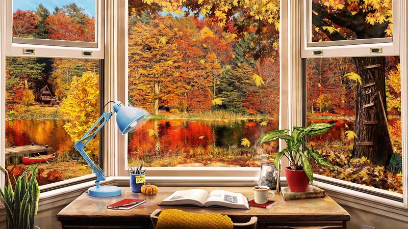 Easy Breezy Fall Study Ambience: calming wind, birds, and chimes for relaxation and