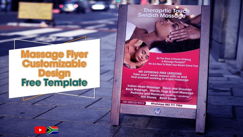Massage Flyer Customizable Design, Free PSD