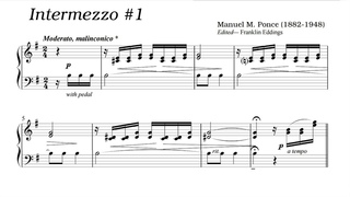 Manuel Ponce - Intermezzo No. 1 Piano sheet