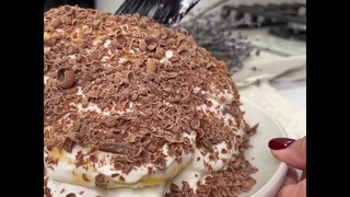 Торт Черепаха со сметанным кремом.