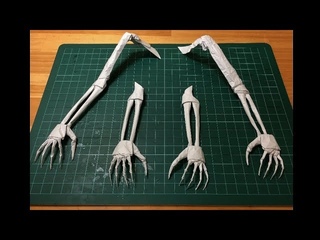How to make the origami skull hand