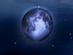 Moon high def. cold Weather whit Halo light