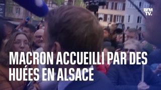 Emmanuel Macron copieusement hué lors d’un bain de foule à Sélestat en Alsace