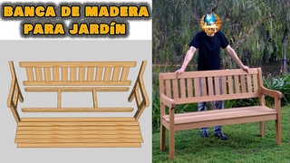 Como Hacer una BANCA DE MADERA para jardín.