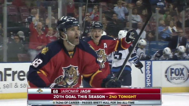 Jaromir Jagr scores goal, 742, 02, 20, 2016