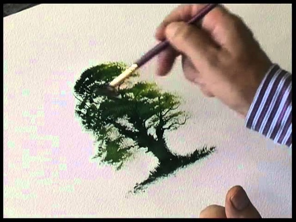 Painting trees in watercolour with Terry