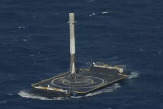 SpaceX lands rocket at sea, makes history