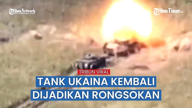 Tembakan Tank Rusia Lumpuhkan Kendaraan Lapis Baja Ukraina di
