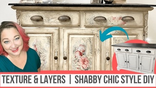 Shabby Chic - French Country Thrifted Furniture Flip | Cottagecore Trash to Treasure Decoupage DIY