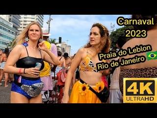 RIO DE JANEIRO BLOCO DE CARNAVAL — Brasil 2023 🇧🇷 Brazilian Carnival Leblon Beach #beach #carnaval