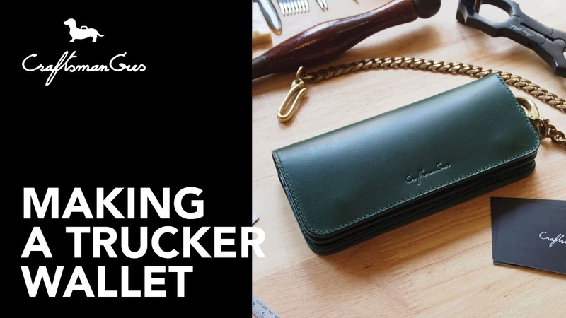 Making Leather Wallet : Long Trucker Wallet, Leather Addict