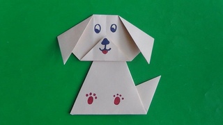 Оригами собака / Как сделать собаку из бумаги / Бумажная собака / Origami dog